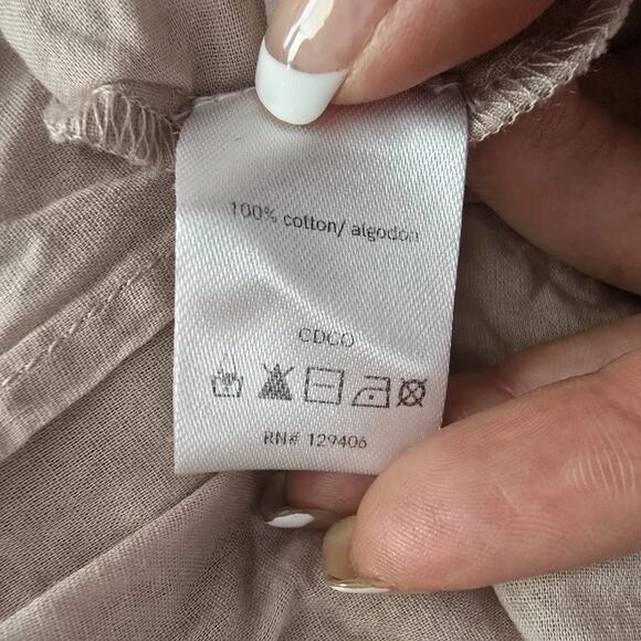 Venus Beige Eyelet Bell Sleeve Dress Size 20 Cold Shoulder Resort Travel Lace - Picture 6 of 7